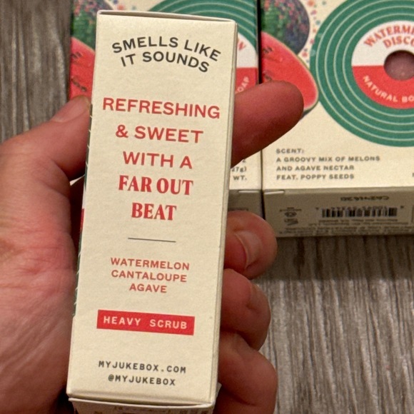 NWT Dr Squatch Watermelon Disco Heavy Scrub Pack of 3 Natural Soap - Picture 3 of 4